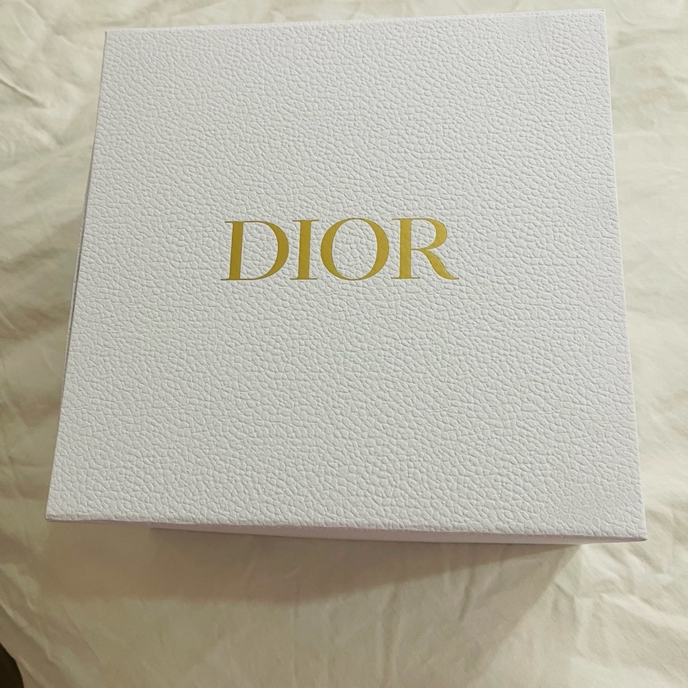 Dior Textured White Box with Gold Logo